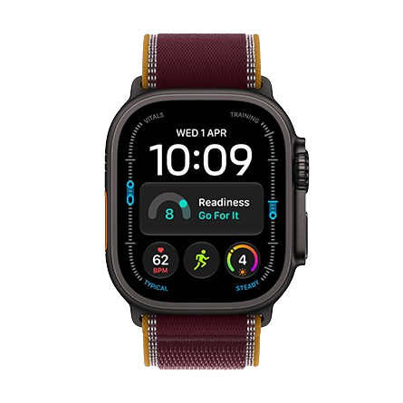 Watch Ultra 4 - Zain, Apple, Black, Cellular + GPS, Titanium, 49mm, Burgundy Alpine Loop - M