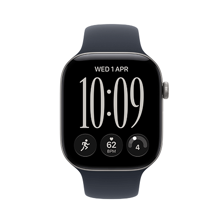 Watch Series 12 - Zain, Apple, Space Gray, GPS, Aluminum, 42mm, Navy Blue Sport Band - M/L